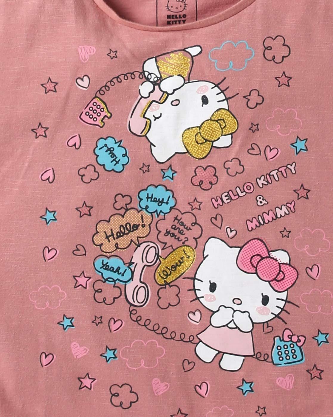 Hello Kitty By Kidsville Girls Graphic Print Pure