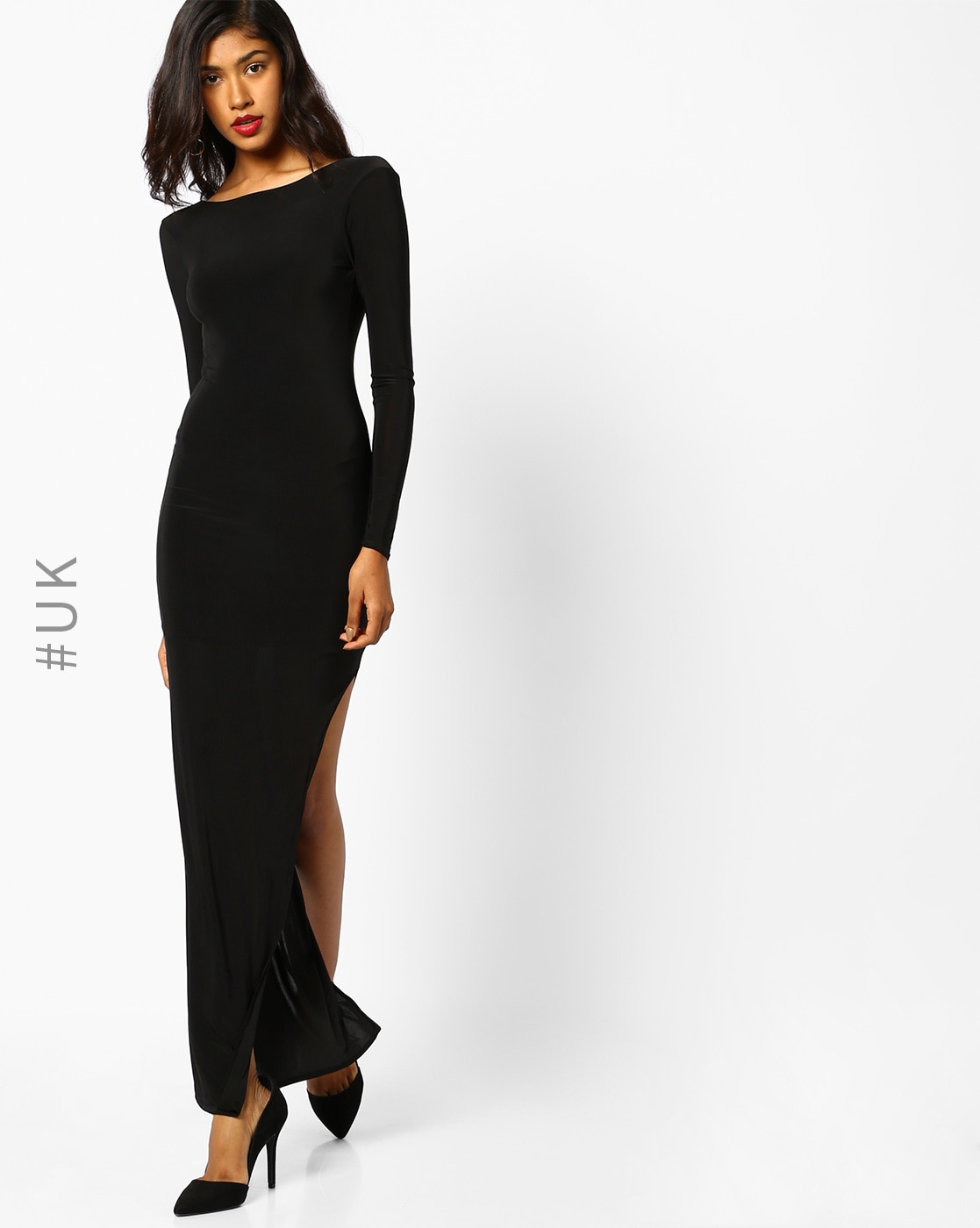 Bodycon Maxi Dress with Side Slit