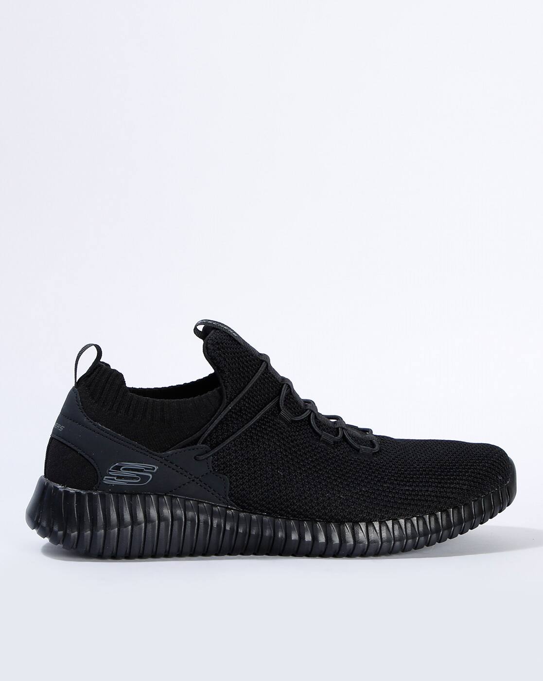 skechers textured slip on sneakers