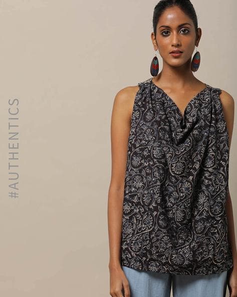 Buy Black Shirts Tops Tunic For Women By Indie Picks Online