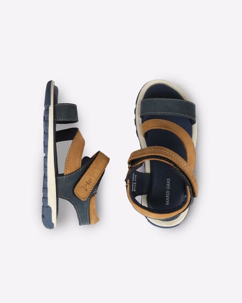 mardi gras leather sandals