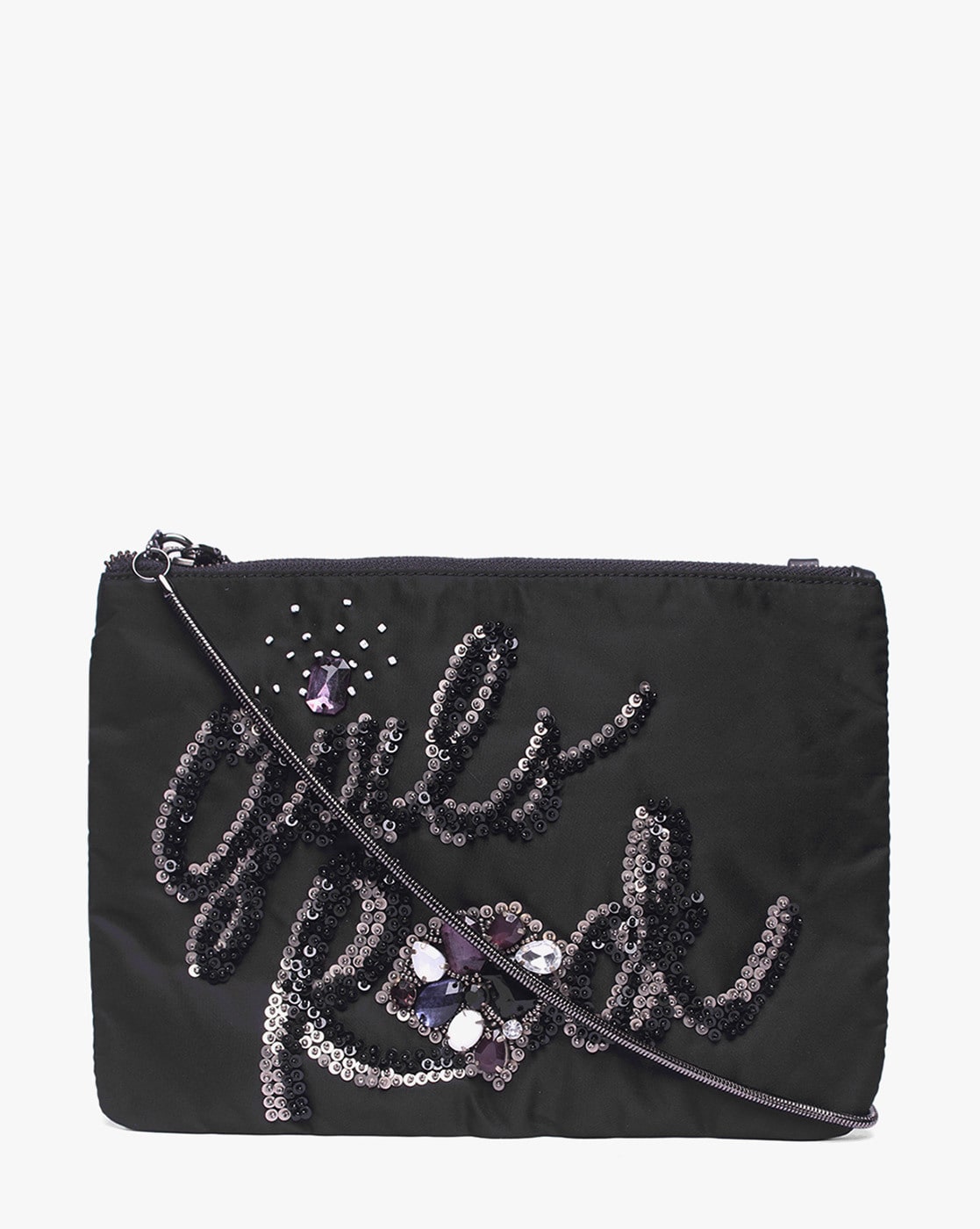 steve madden black clutch