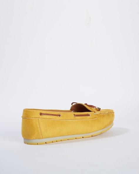 Textured Loafers with Bow Accent (Image - 1)