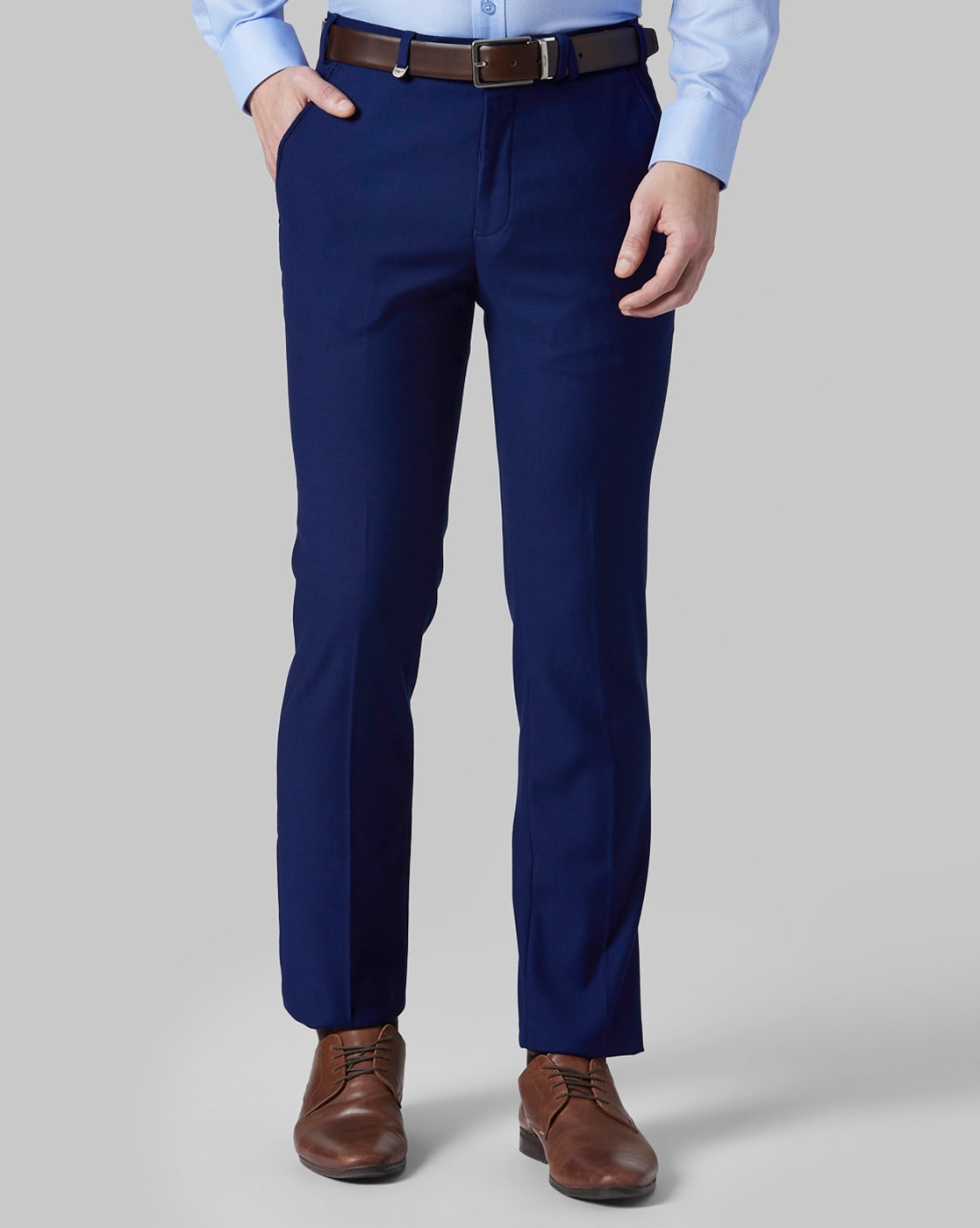 PARK AVENUE Slim Fit Men Blue Trousers - Buy PARK AVENUE Slim Fit Men Blue  Trousers Online at Best Prices in India | Flipkart.com