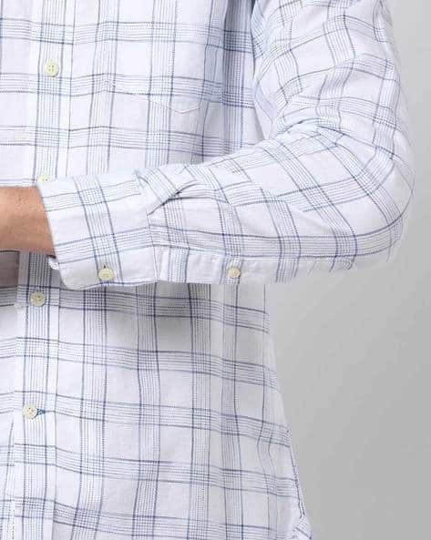 Checked Cotton Shirt with Button-Down Collar (Image - 2)