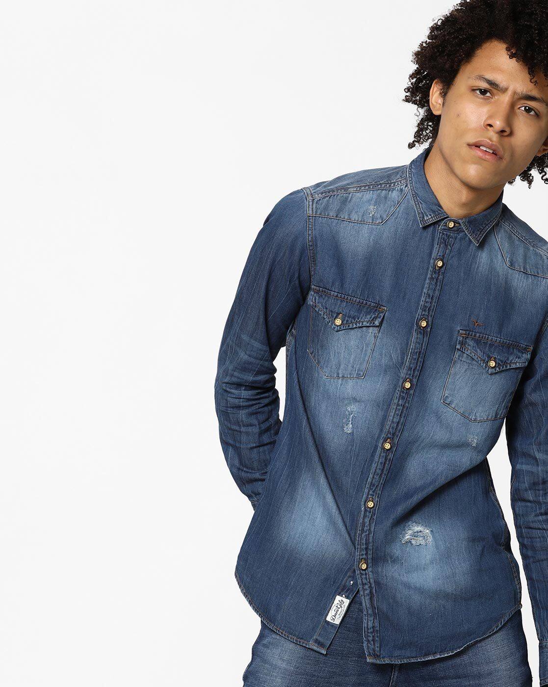 flying machine denim shirt