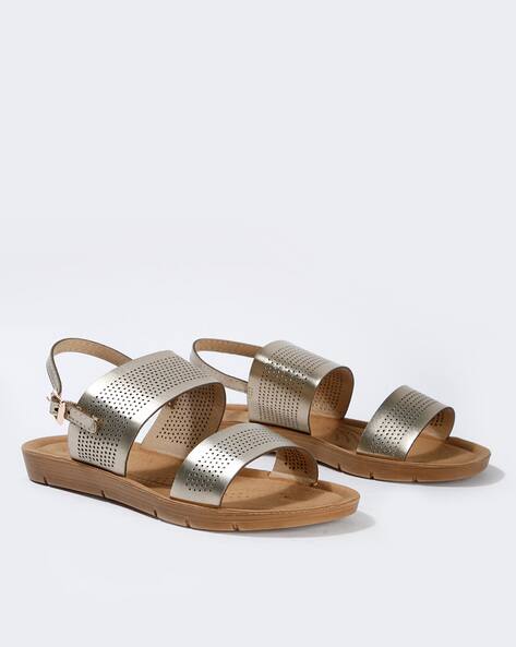 flat silver strappy sandals