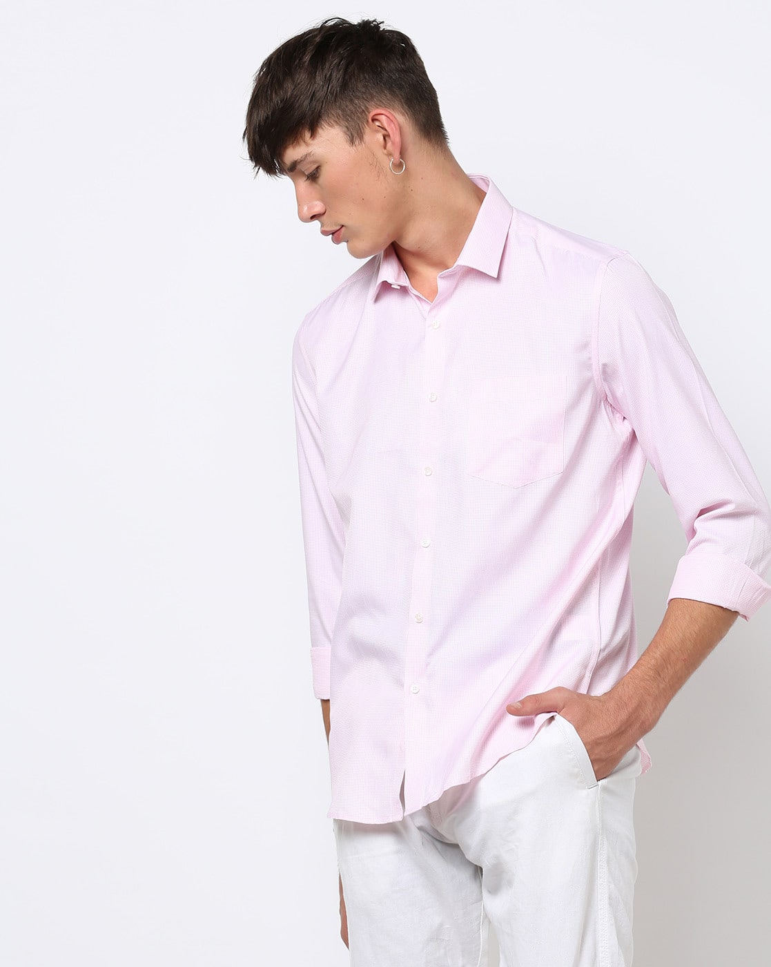 Baby pink shirt mens Clearance