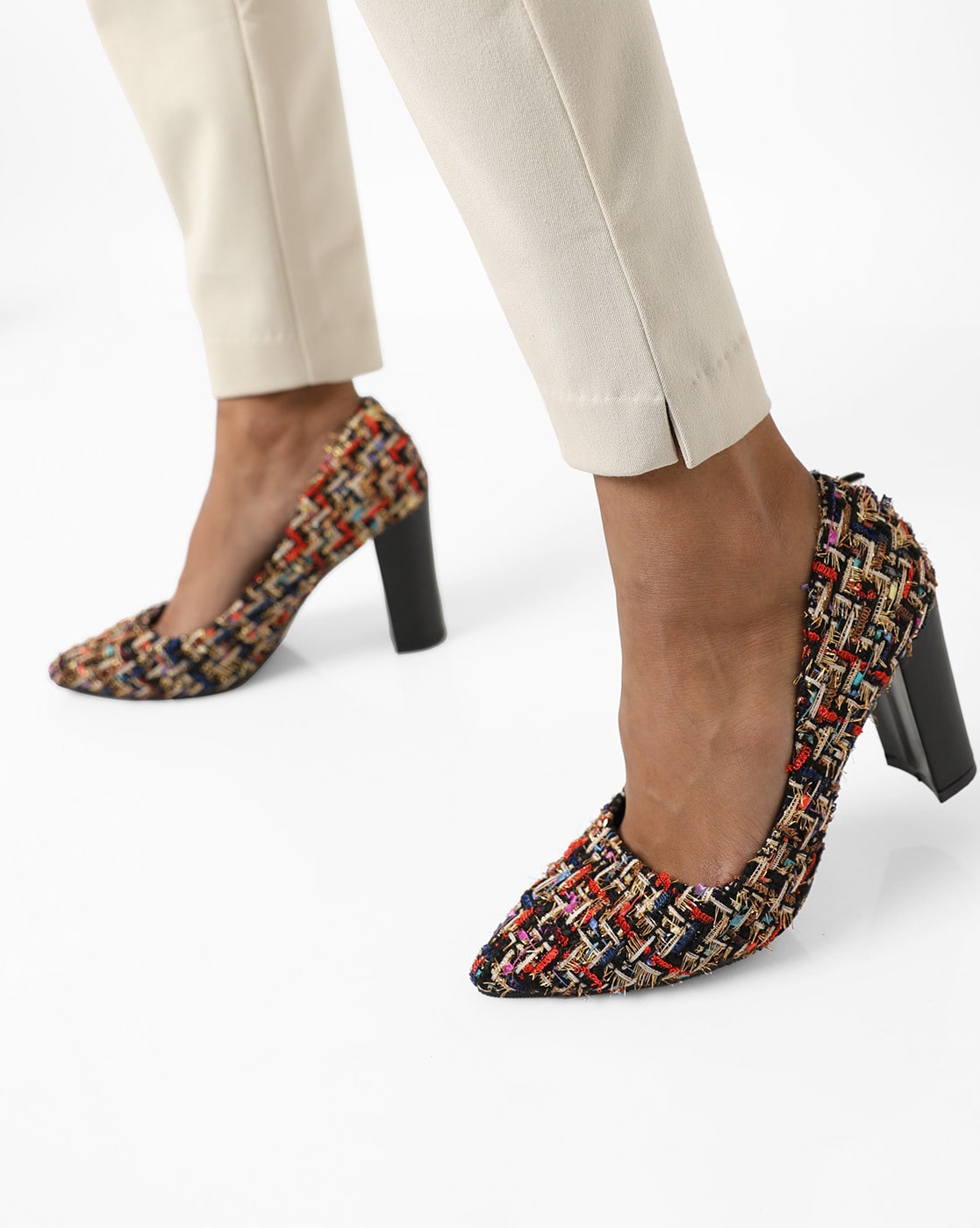 Buy Multicoloured Heeled Shoes for Women by SneakaPeek Online 