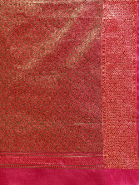 Checked Zari Woven Saree (Image - 2)