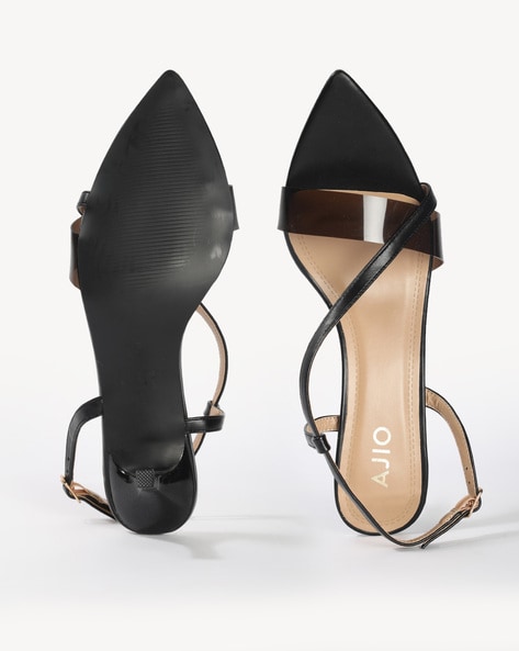 Leopard Print Point Toe Strappy Sandal | Sandals heels, Heels, Brown sandals  heels