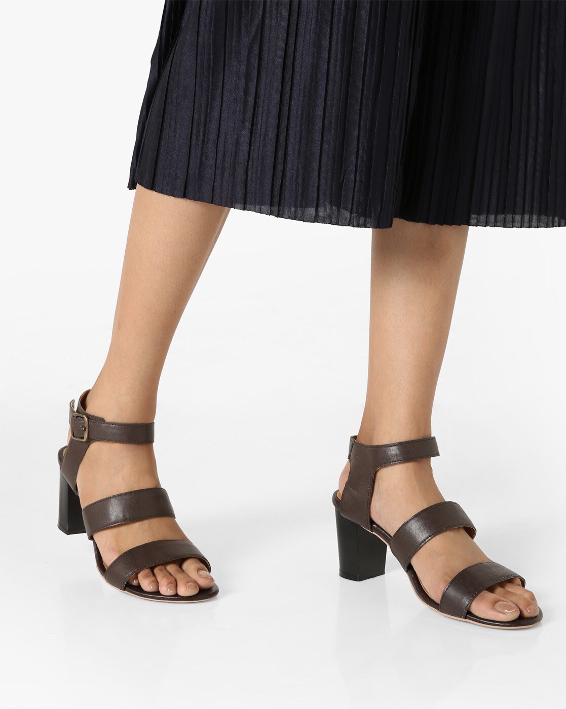 dark brown heeled sandals