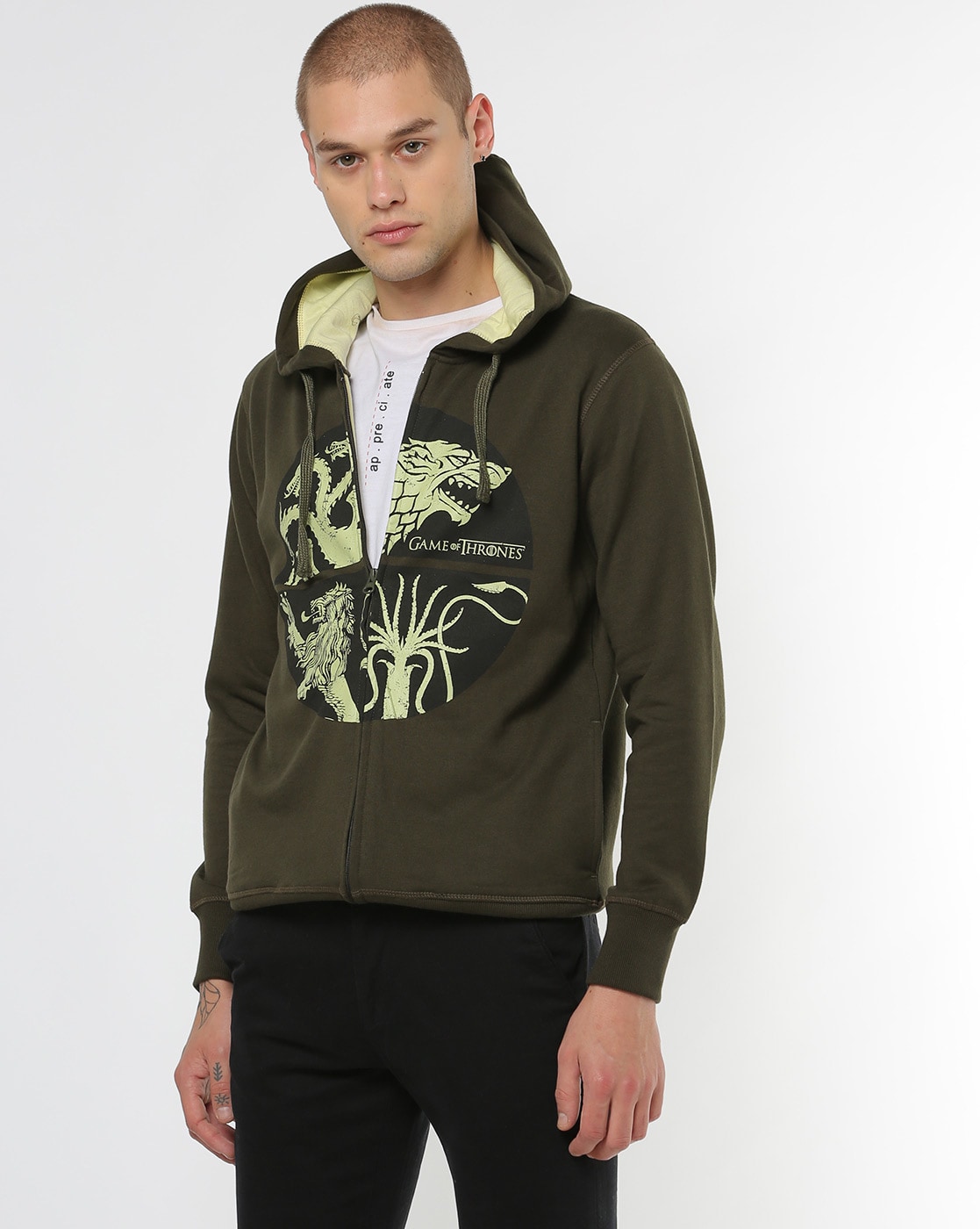 Buy Olive Sweatshirt Hoodies For Men By Free Authority Online