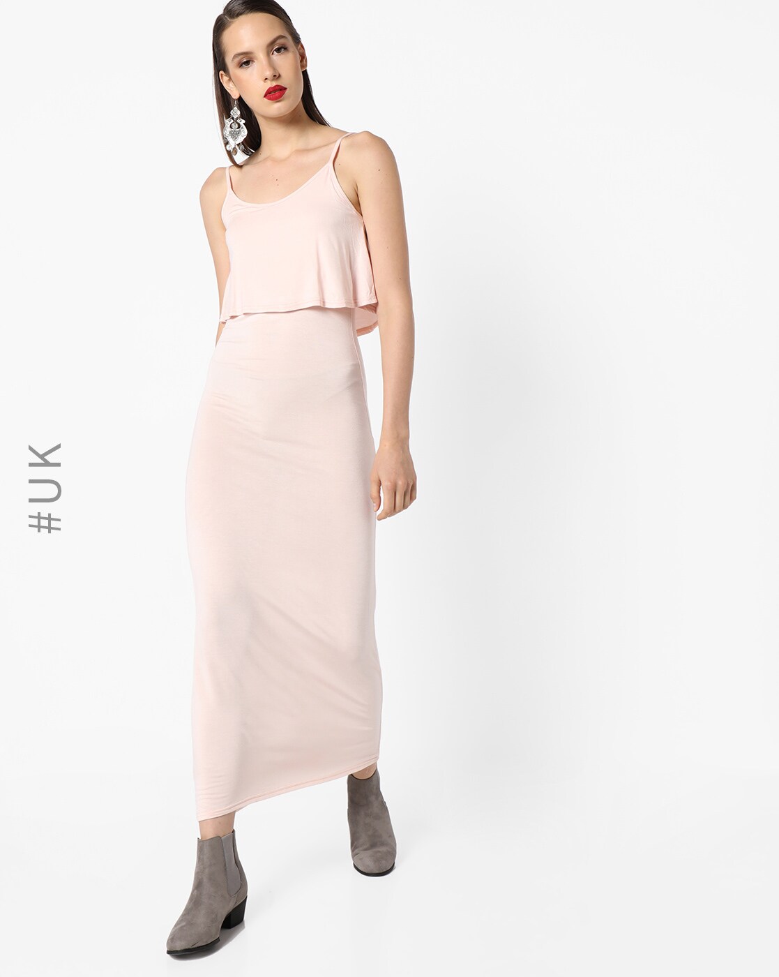 baby pink strappy dress