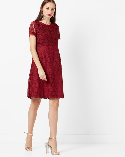 ajio red dress