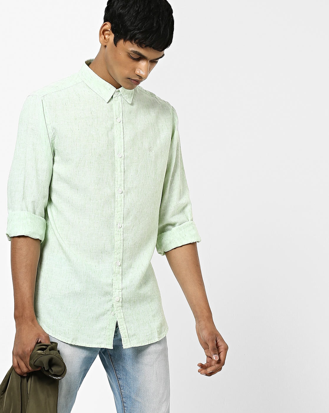 light green shirt mens