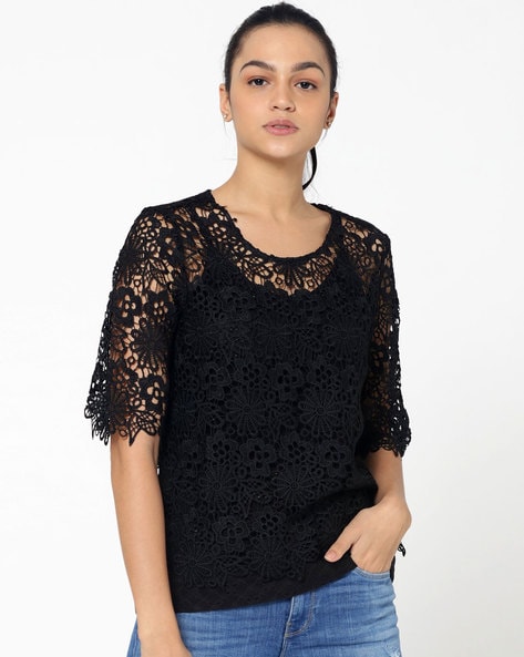 Buy Black Tops for Women by ONLY Online