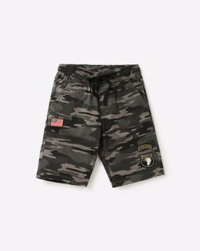 Camouflage Print Shorts with Insert Pockets-image-19
