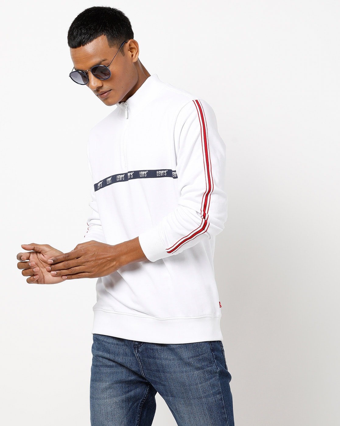 levis hoodie mens white