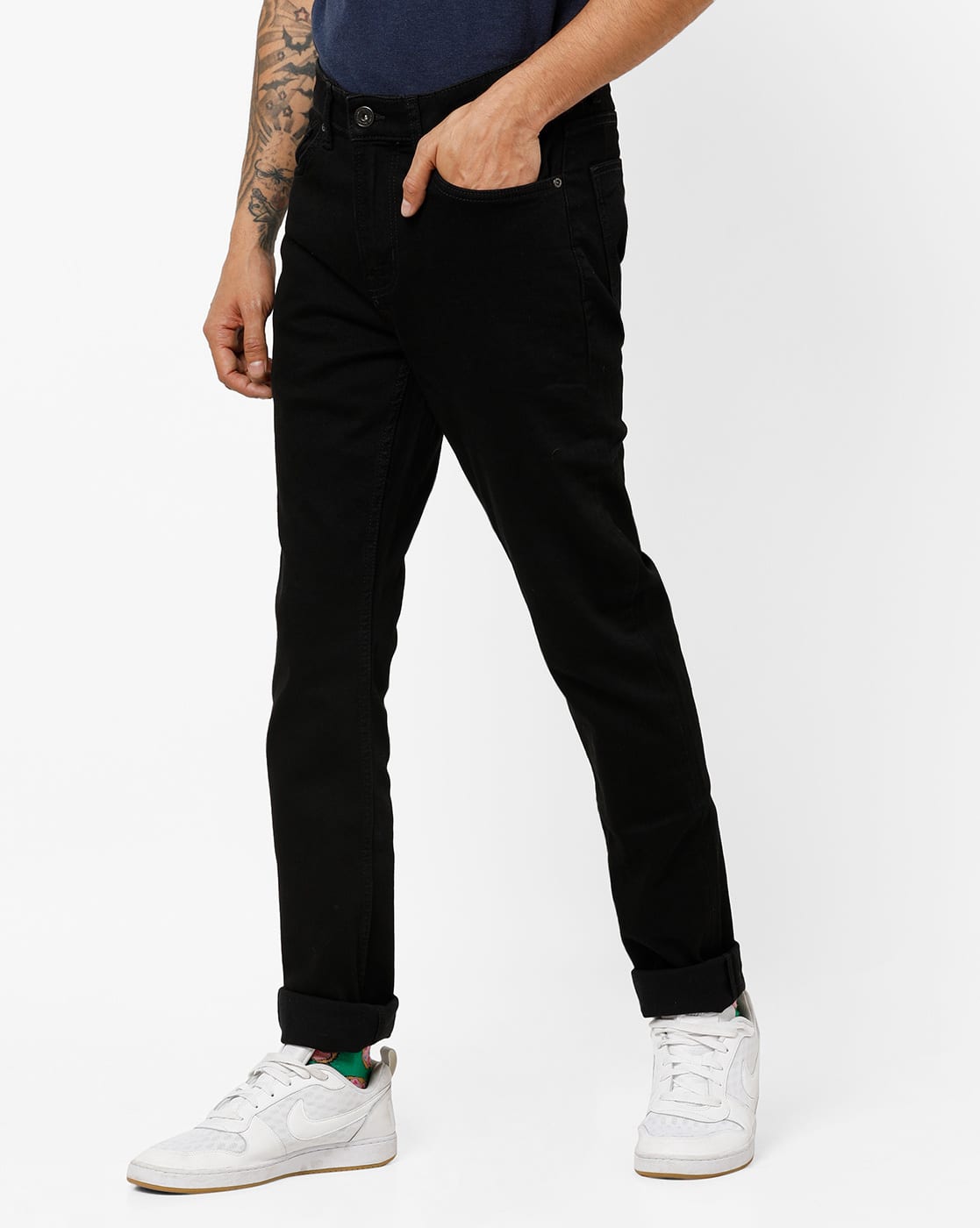 red tape black jeans