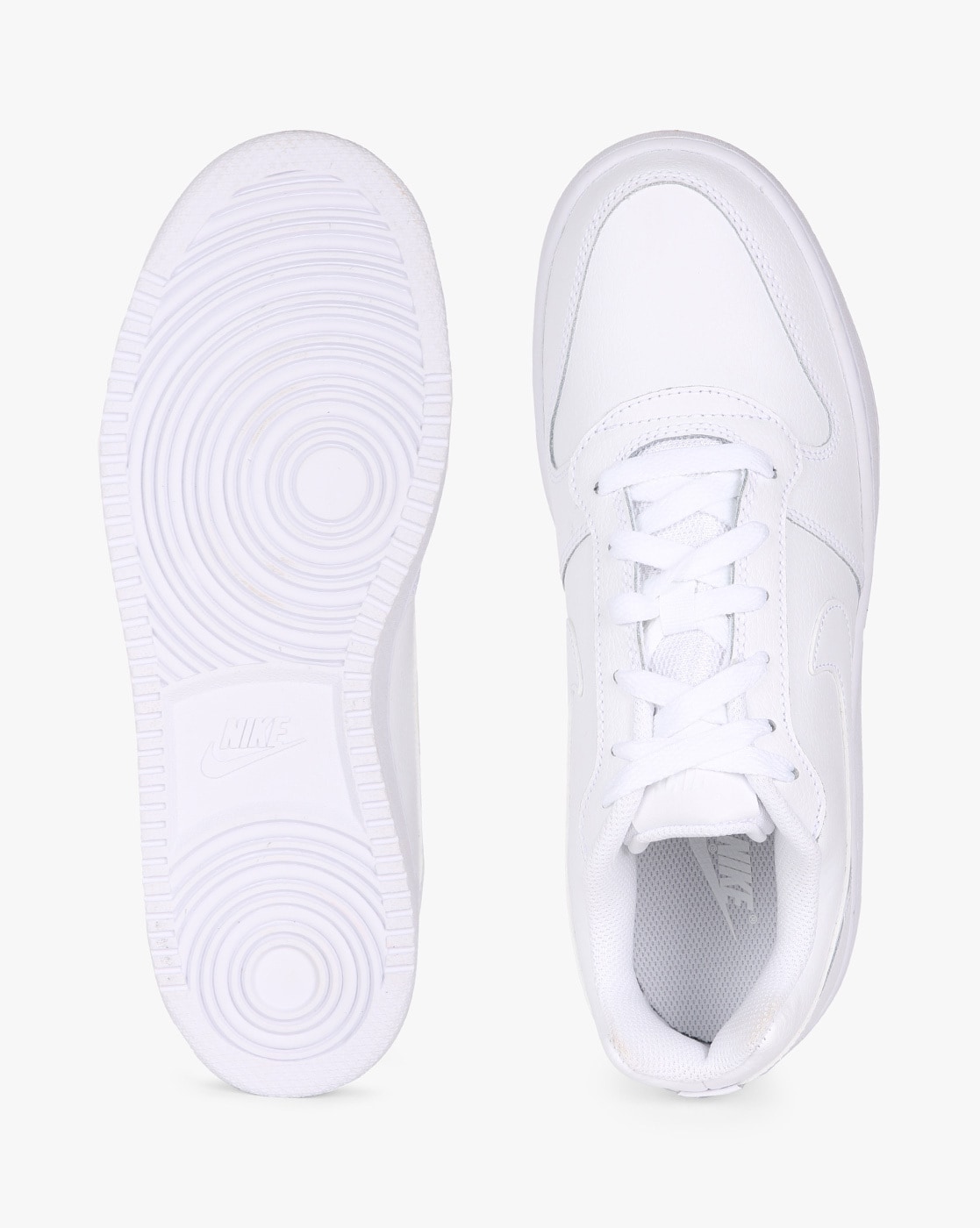 Nike Ebernon Low BV1167-100 Men's Size 10 All White Black Bottom Casual  Sneakers | eBay