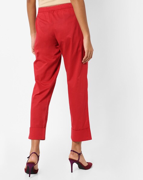 Ankle-Length Pants with Elasticated Waistband