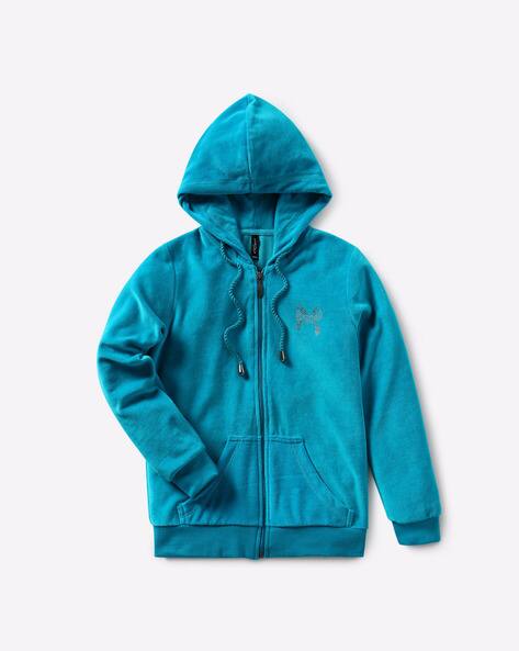 girls zip front hoodie
