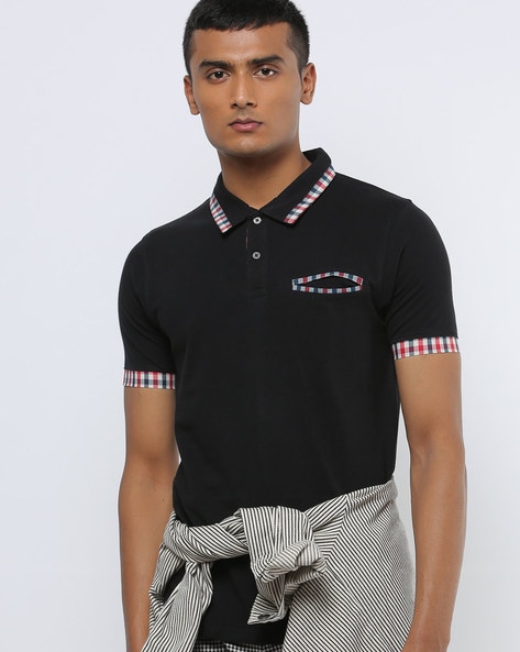 slim fit cotton polo shirt