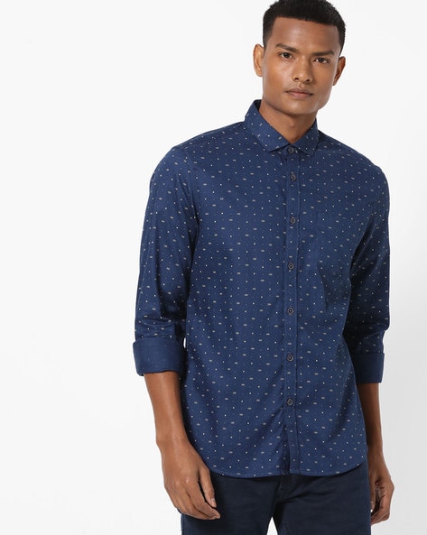 indigo blue colour shirt