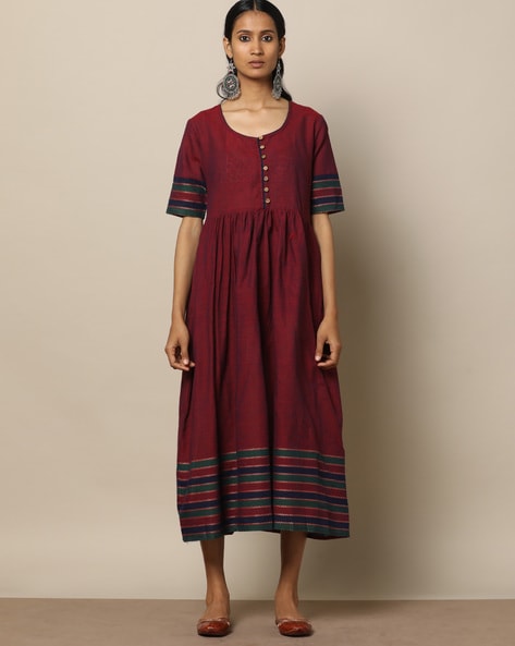 Buy Maroon Dresses Gowns for Women by Indie Picks Online Ajio