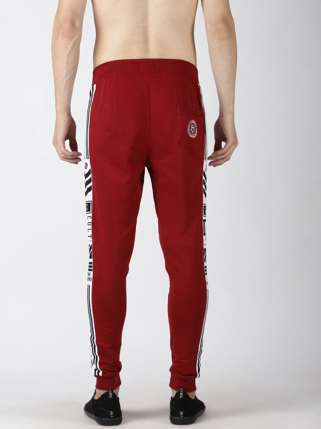 maroon colour track pants