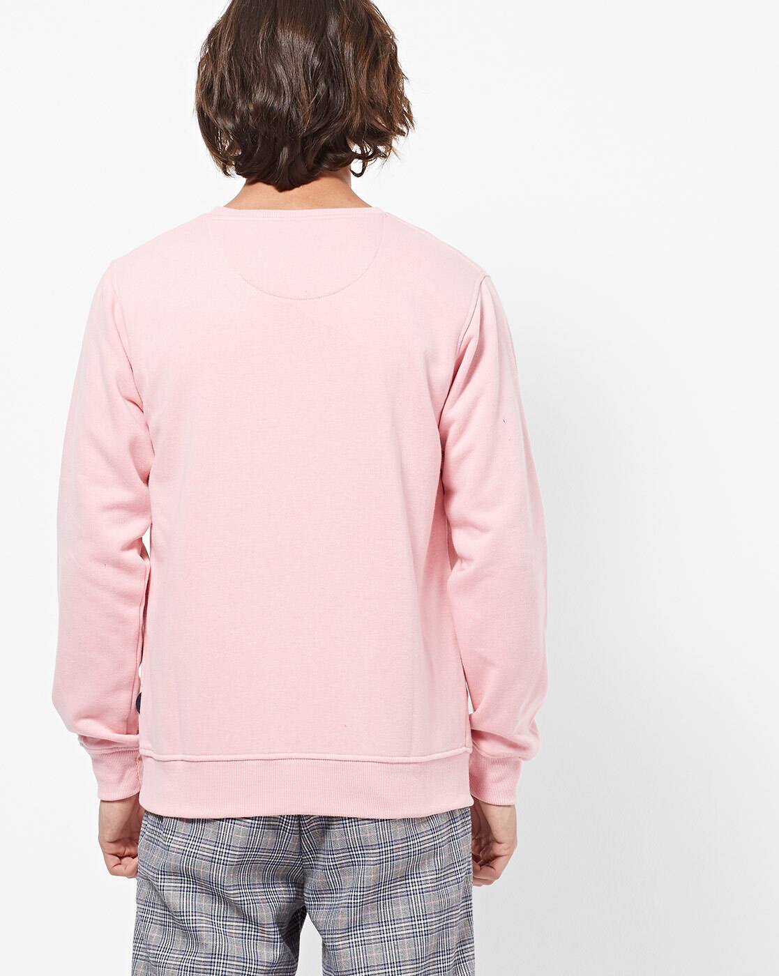 baby pink sweatshirt for men