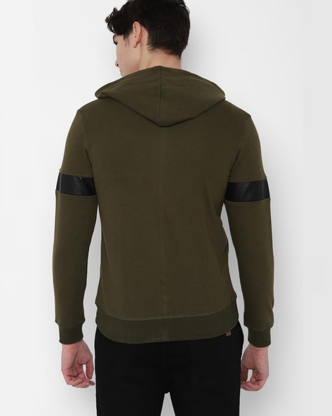 Winter Wear Olive Green Zipper Hoodie Sweatshirt For Men at Rs 1499, Mumbai