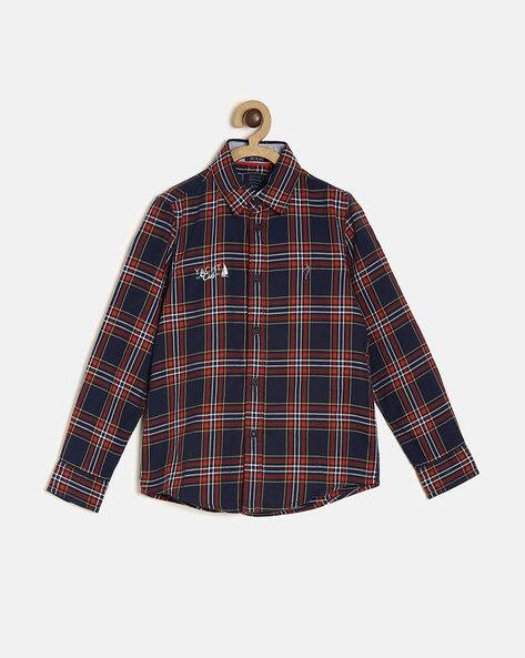 Checked Cotton Shirt with Full Sleeves