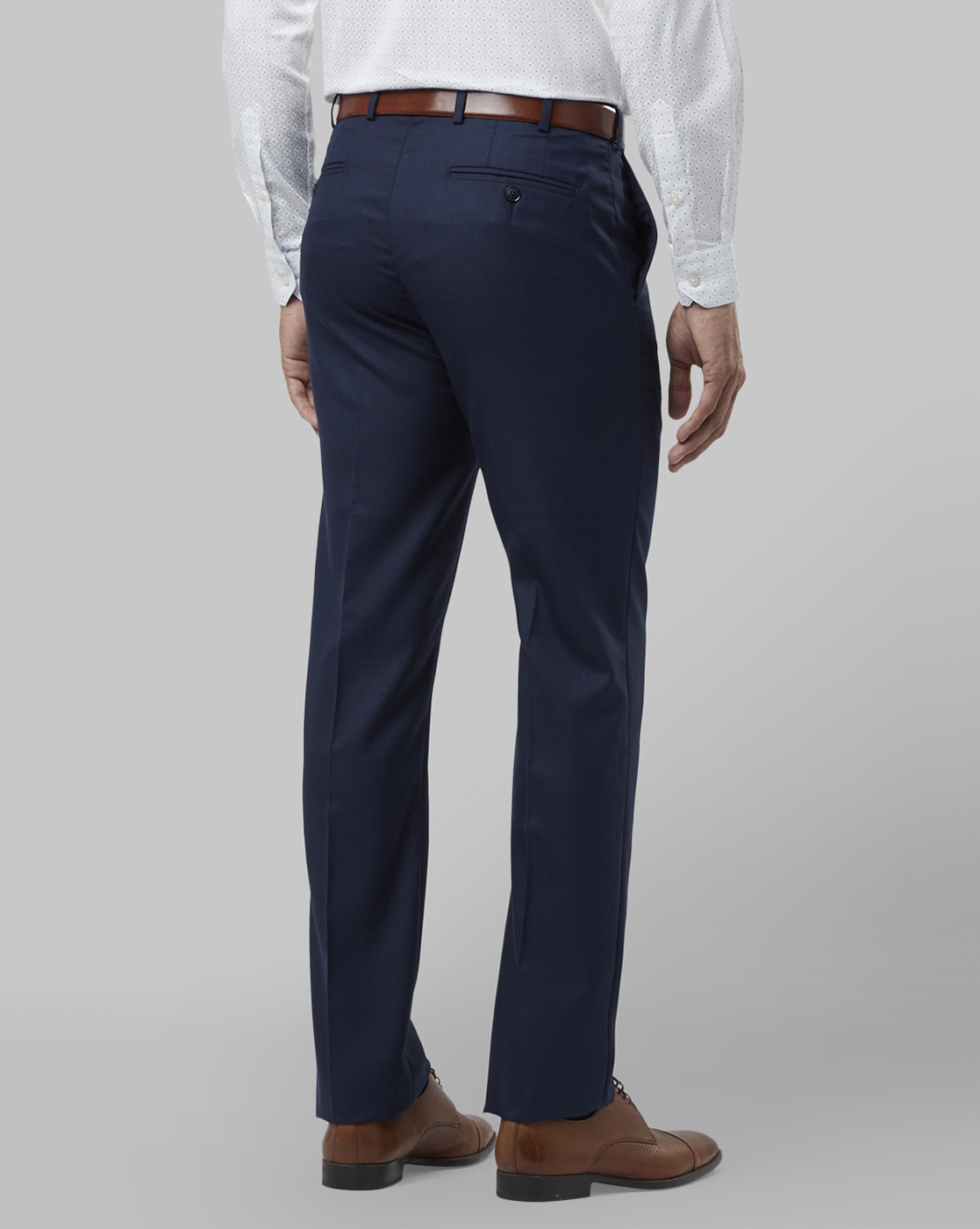 Buy Raymond Blue Slim Fit Checks Trousers for Mens Online @ Tata CLiQ