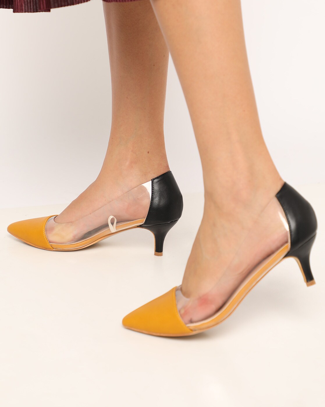 buy \u003e mustard kitten heel shoes, Up to 