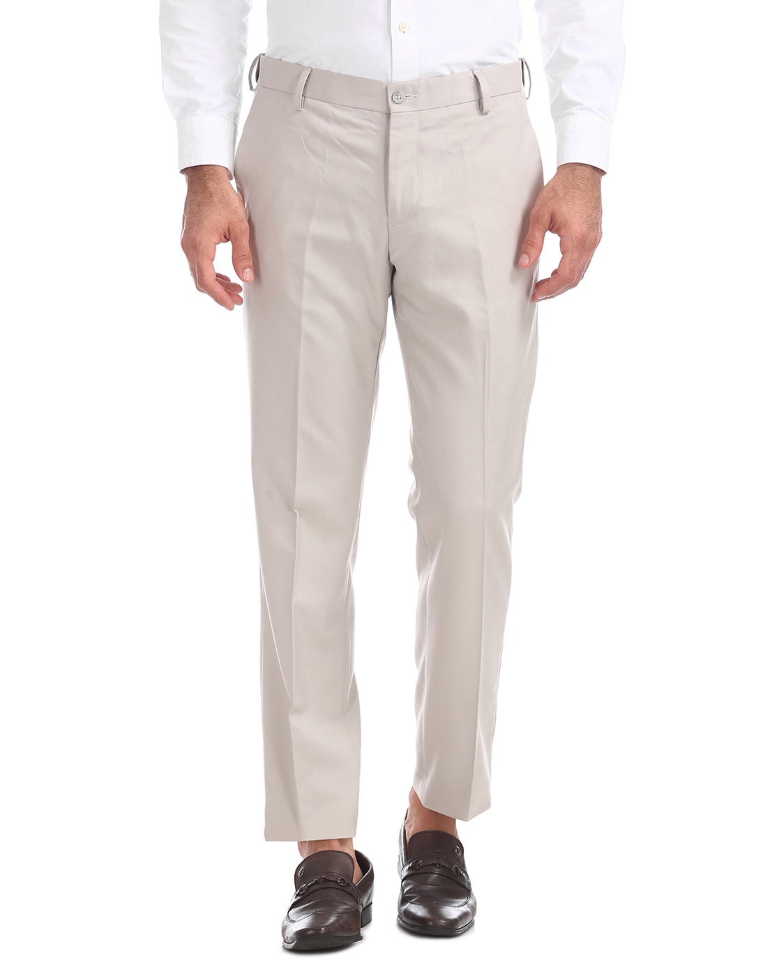 Buy Excalibur Black Slim Fit Mid Rise Trousers for Men Online @ Tata CLiQ