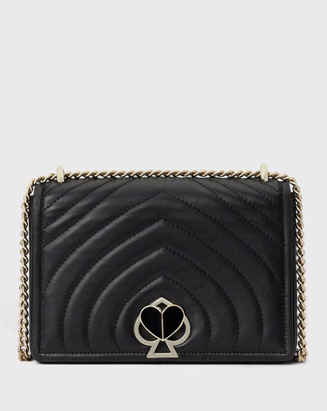 Buy KATE SPADE Amelia Quilted Crossbody Bag with Chain Strap | Black Color  Women | AJIO LUXE