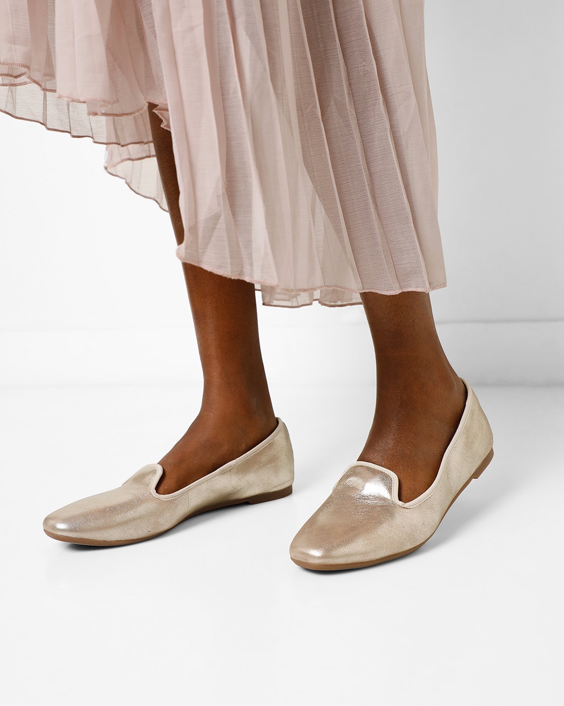 Buy Gold Flat Shoes for Women by CLARKS 