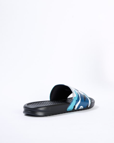 Benassi Camouflage Print Slip On Slides