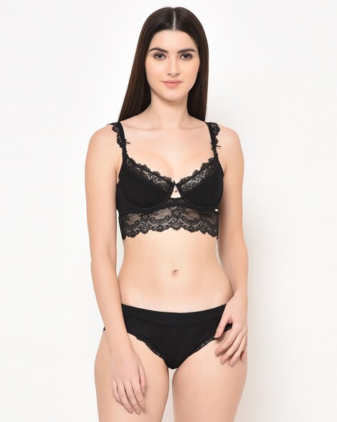 Buy Black Lingerie Sets for Women by Da Intimo Online