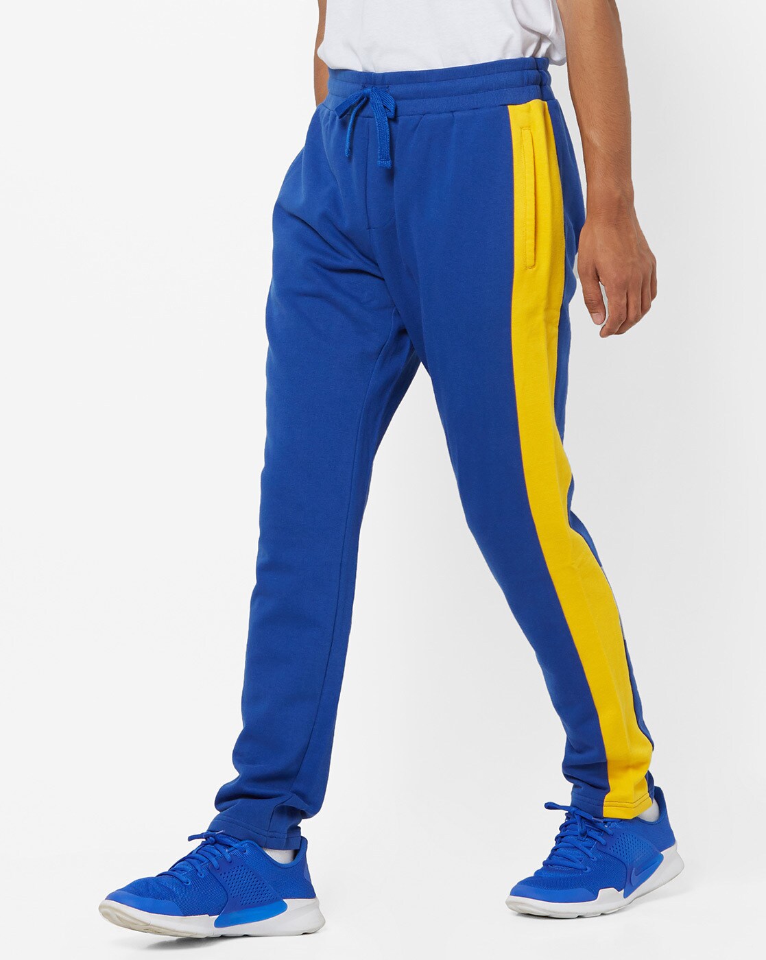 blue track pants