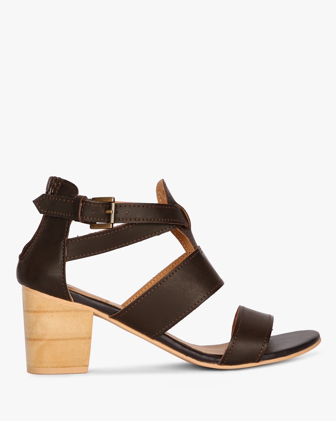 Buy Dark Brown Heeled Sandals for Women by AJIO Online | Ajio.com