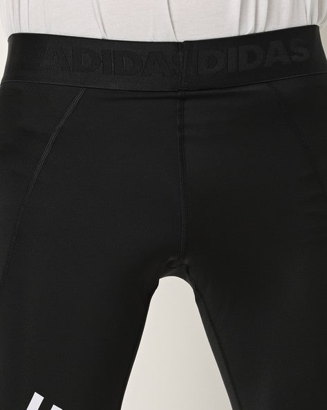 Mid-Rise Compression Track Pants with Elasticated Waistband