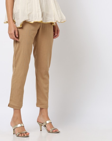 Buy White Trousers & Pants for Women by Fashor Online | Ajio.com