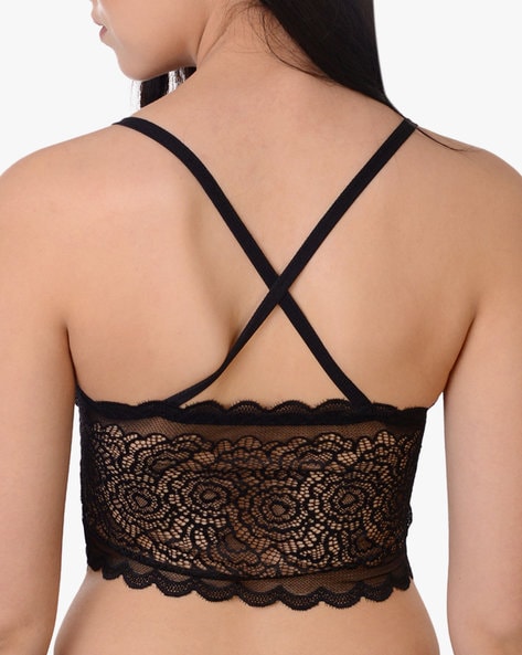 Lace Bralette with Criss-Cross Back