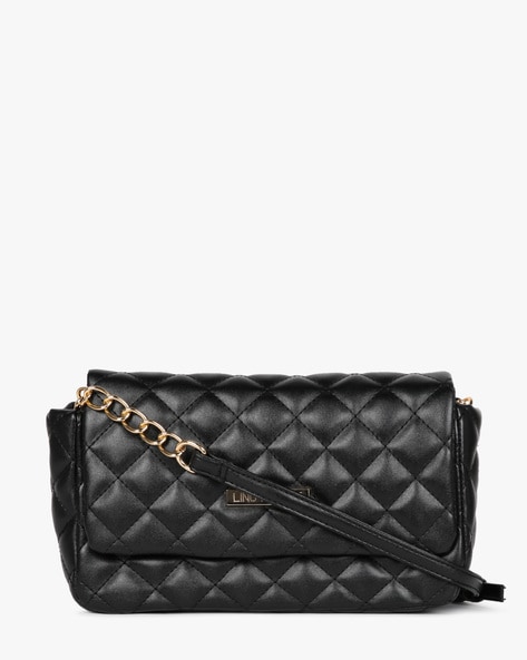 Buy Lino Perros Black Textured Quilted Sling Bag For Women At Best Price @  Tata CLiQ