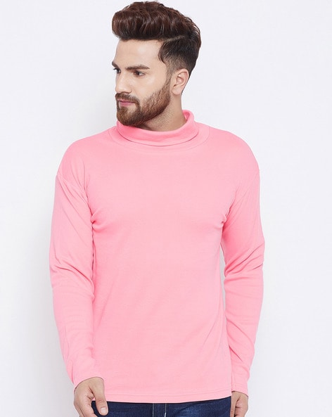 pink t shirt mens full sleeve