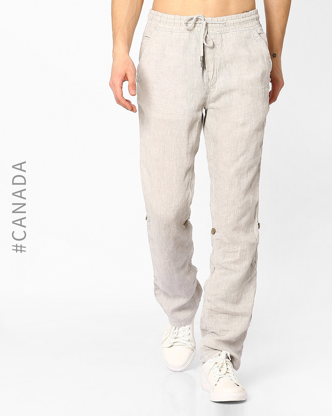 Buy Ecru Trousers  Pants for Women by ProEarth Online  Ajiocom