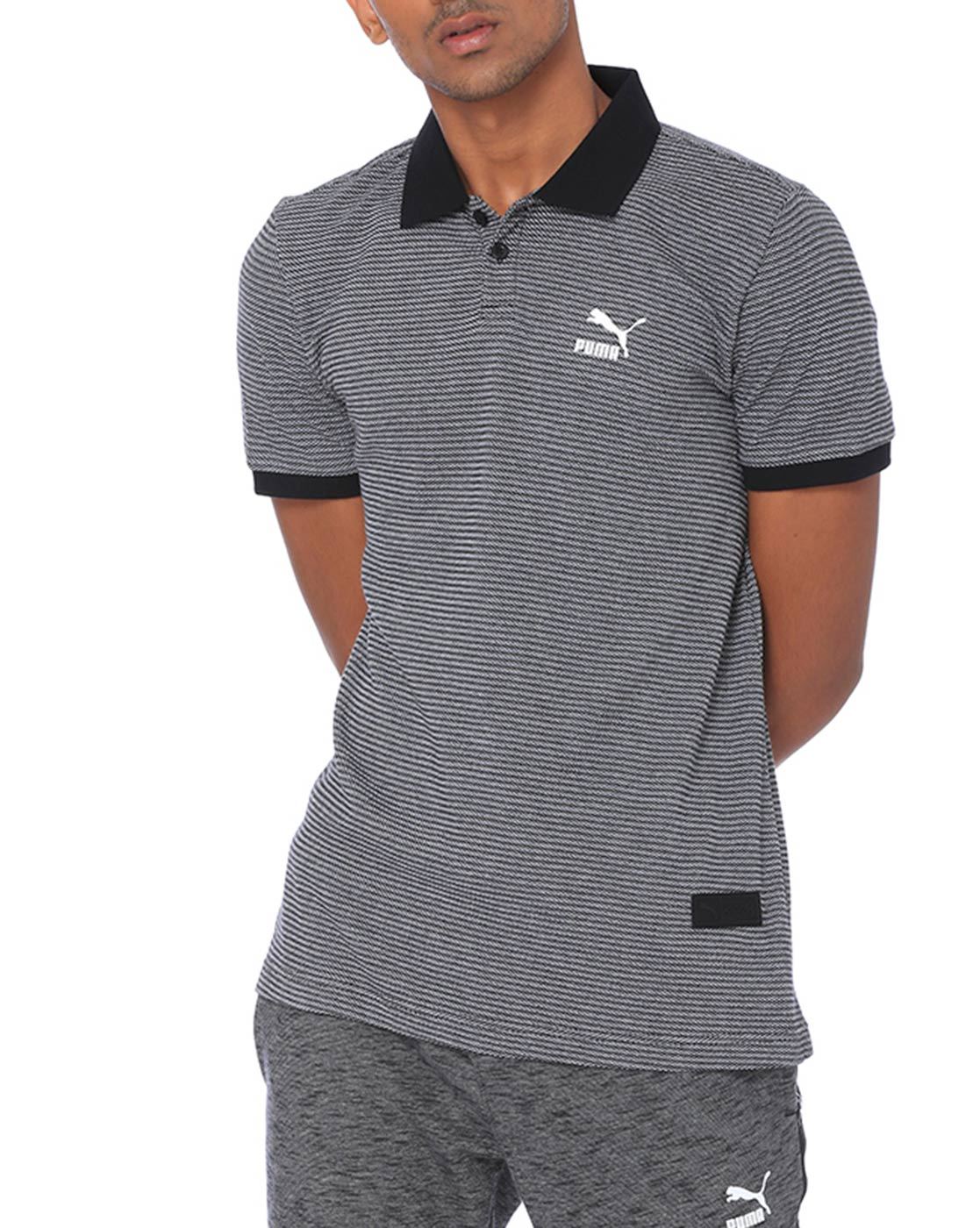 puma striped polo shirt